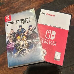 NINTENDO SWITCH FIRE EMBLEM WARRIORS & MY HERO ONES JUSTICE GAMES